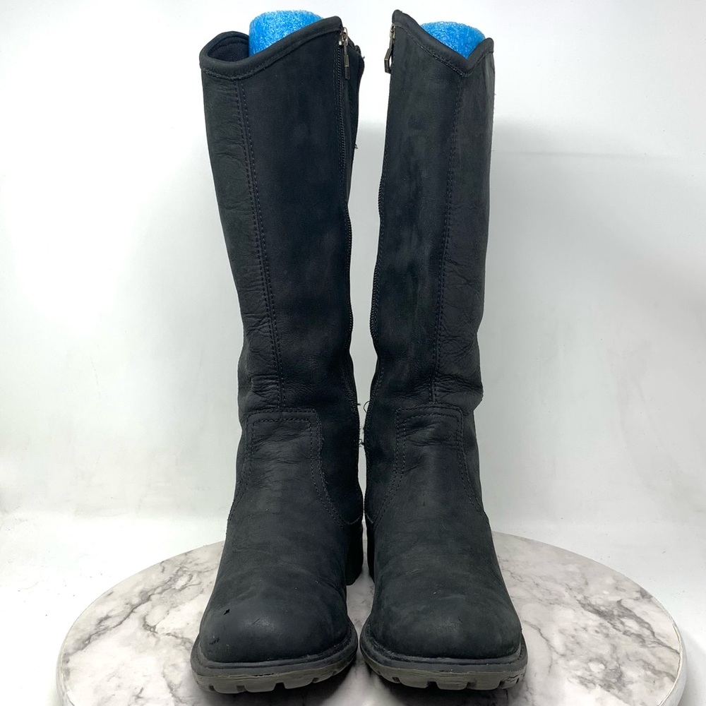 Timberland Earthkeepers Stoddard Black Nubuck Waterproof Boots 7 Moto Edgy - Picture 4 of 16